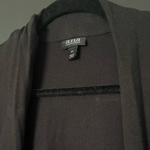 a.n.a. Black Knit Cardigan with Split Back - Size XS - Picture 2 of 4